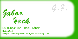 gabor heck business card